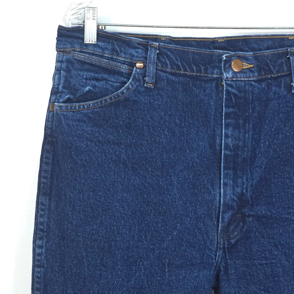 Vintage Wrangler Straight Leg‎ Jeans Men's 35x33 (38x34) Dark Wash Cowboy 937STR